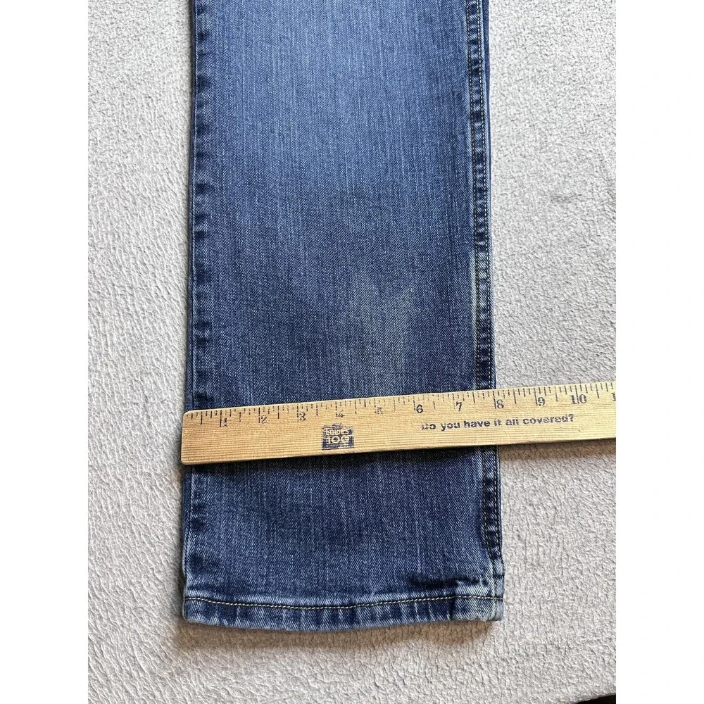 Vintage Lee Regular Fit Straight Jeans Mens 34x30 Medium Wash Blue Denim Stretch